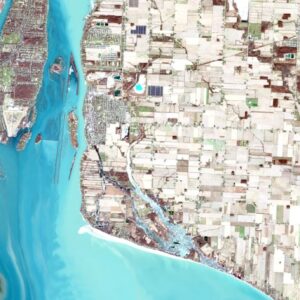 Imagen satelital de un territorio con parcelario y red hidrografica
